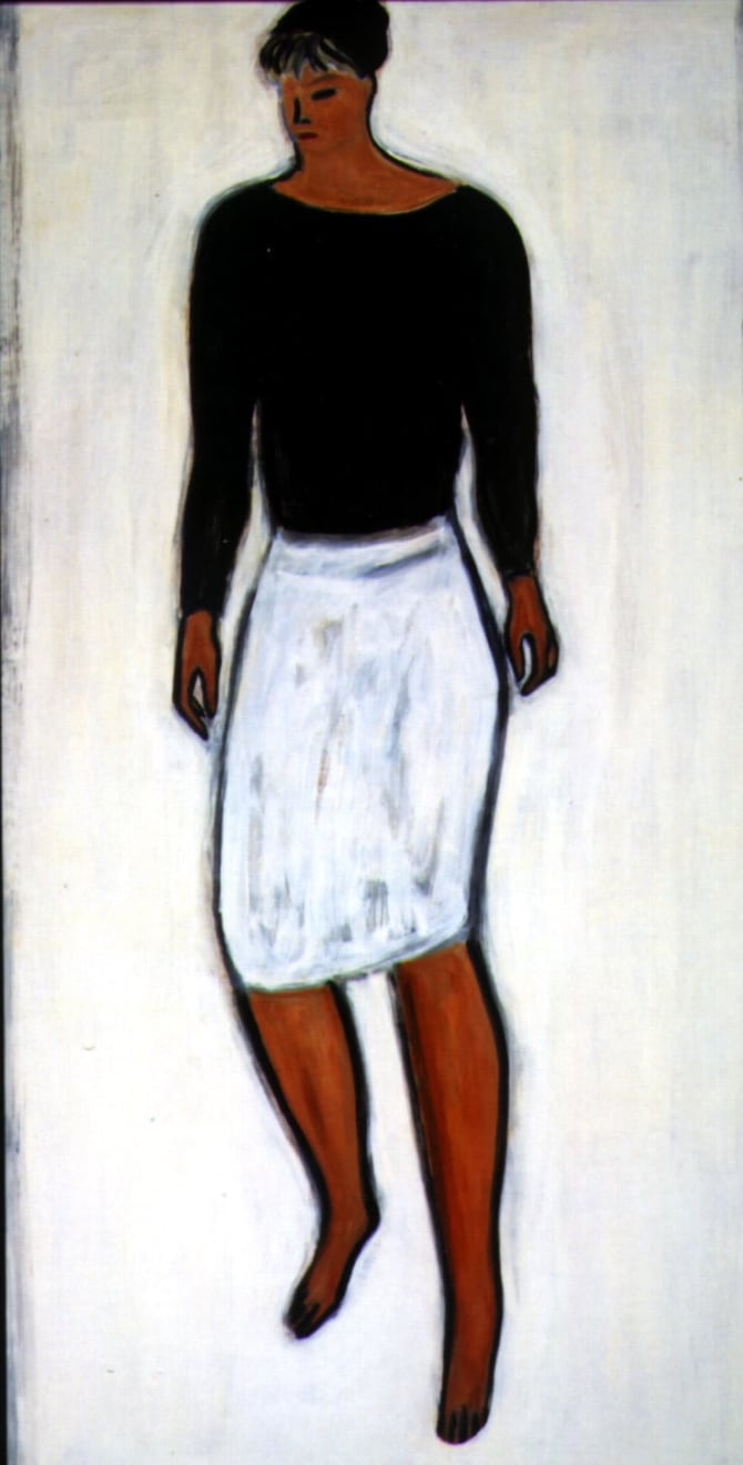 常玉, 著青衣的女人 Woman in a White Skirt, n.d.