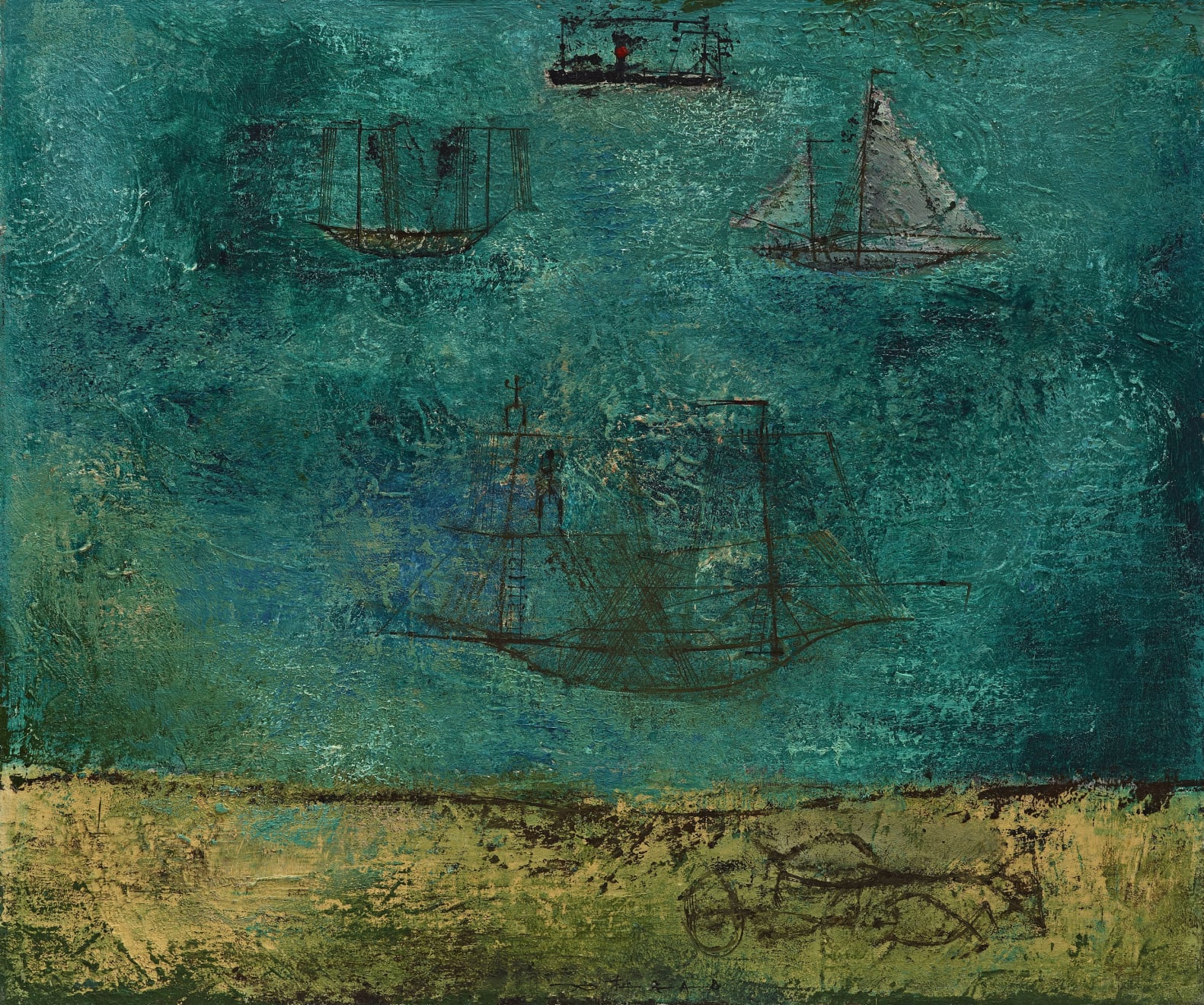 趙無極, 漁船, 1951