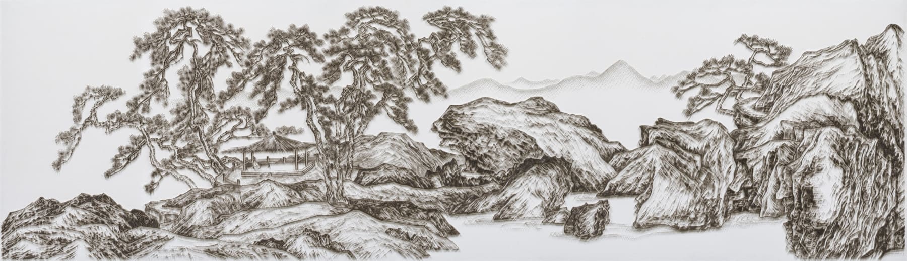 陳浚豪 Chen Chun-Hao, 臨摹明唐寅《松崗圖》 Imitating Pines Upon Hills by Tang Yin, Ming Dynasty, 2021