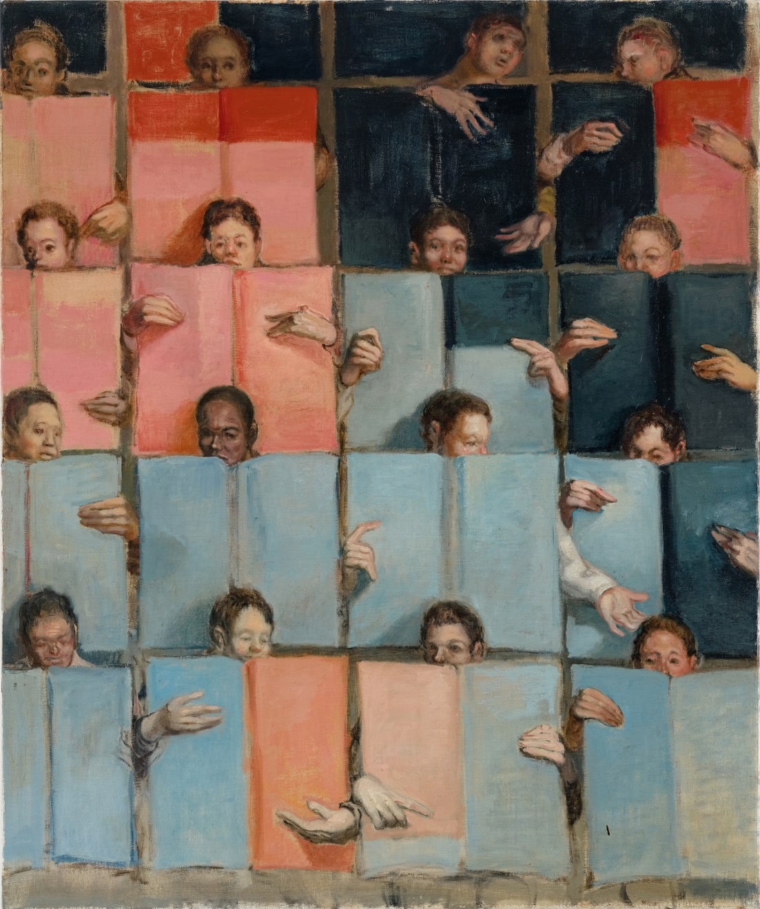 陳敬元, Card Stunt (pink blue and deep blue), 2018