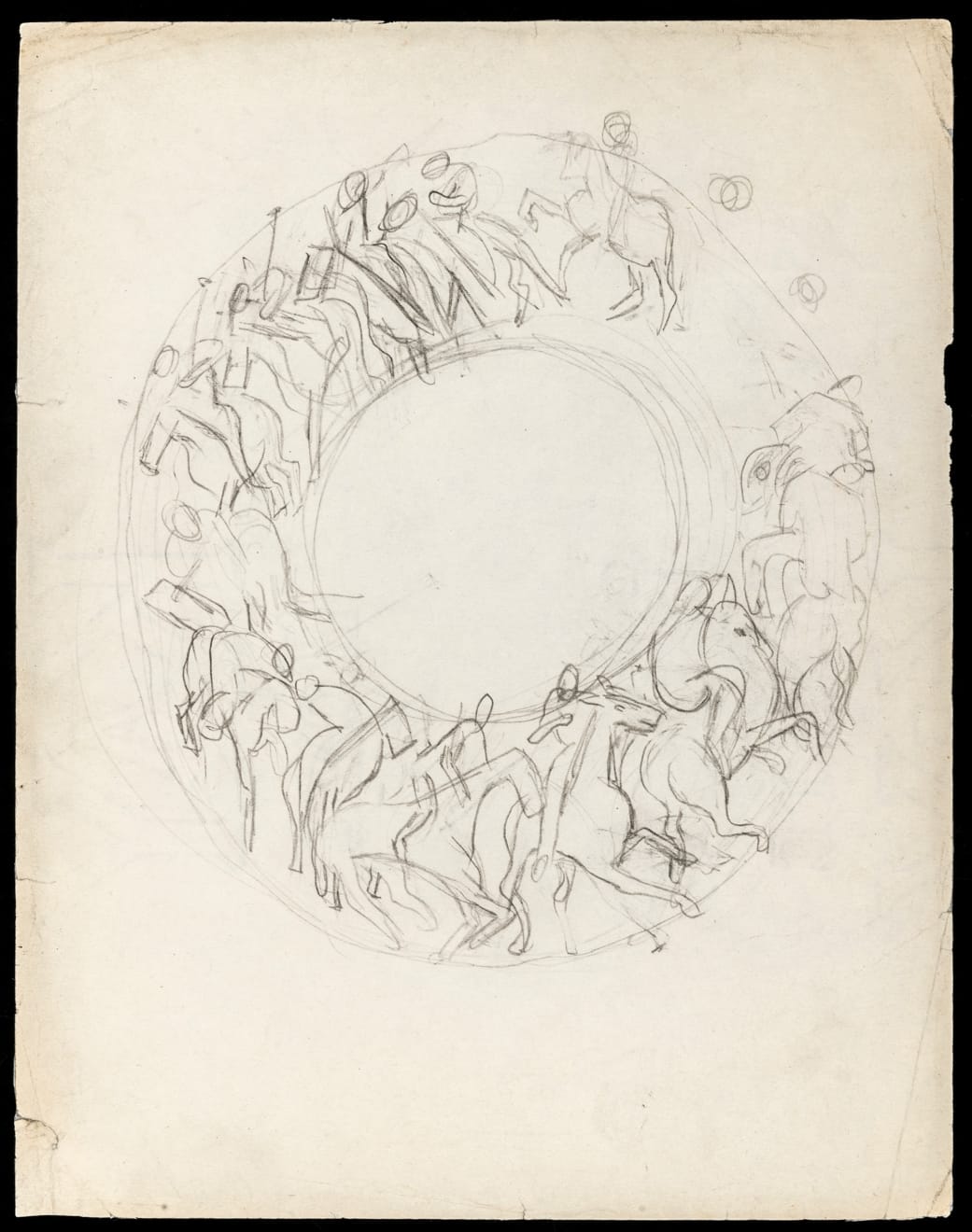 朱沅芷, 《百美戲浴圖》習作、《工業之輪在紐約》習作 (Study for One Hundred Beauties) ,Study for "Wheels: Industrial New York"