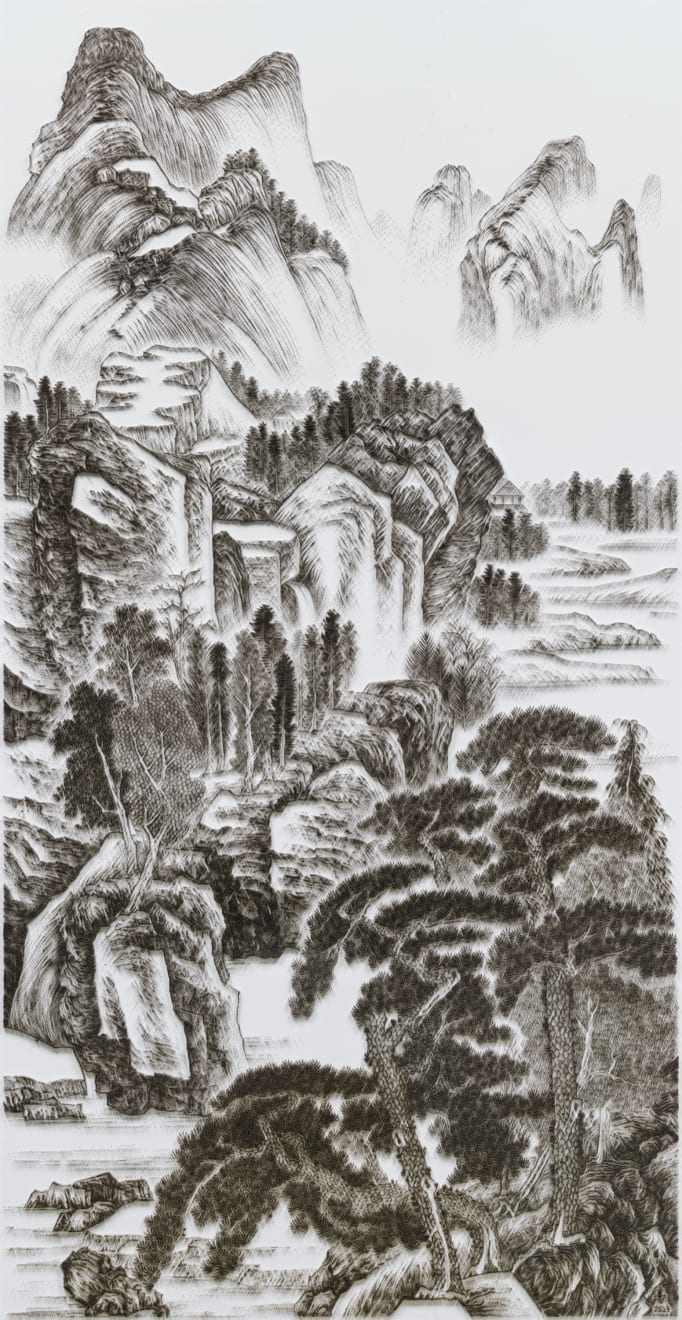 陳浚豪 Chen Chun-Hao, 仿大千仿巨然《夏山圖》 Imitating Ju Ran's Summer Mountains by Chang Dai-Chien, 2023