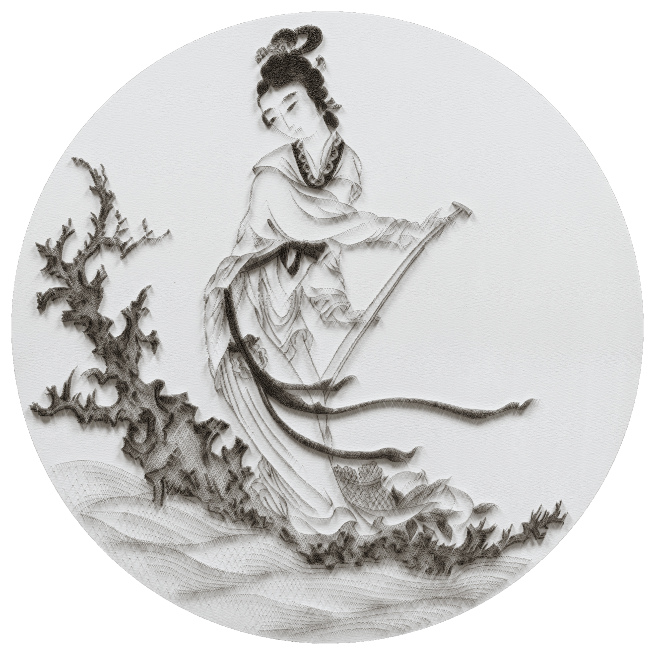 陳浚豪, 臨摹溥心畬《麻姑獻壽圖》, 2023