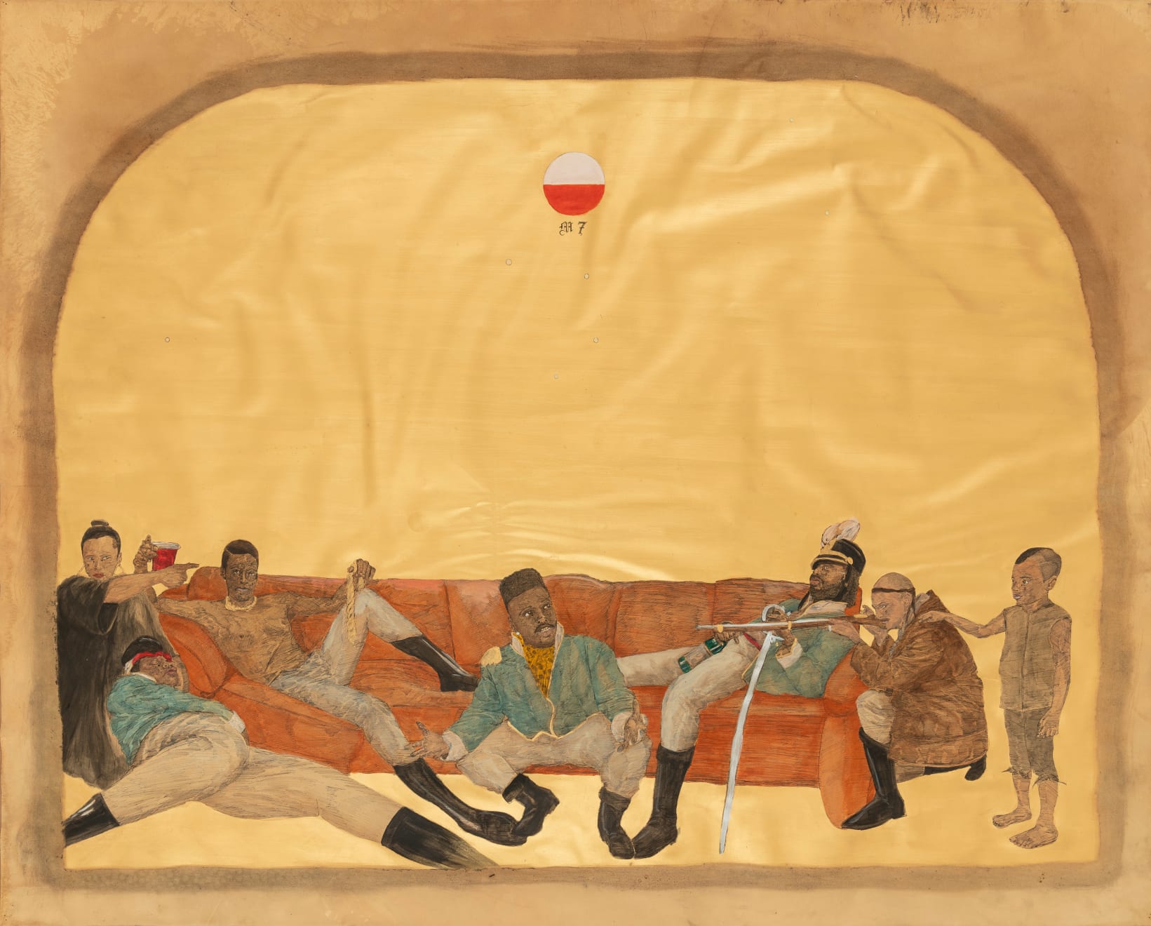 Umar Rashid, Burnt Orange. Or, mercenaries of the leisure class, awaiting orders from the admiralty. Rest before reckoning. The Force Fantastique, collected from across the empire in a time of total war, chill and horse around before committing atrocities that will see them enriched with coin and possible nightmares. 1798, 2025