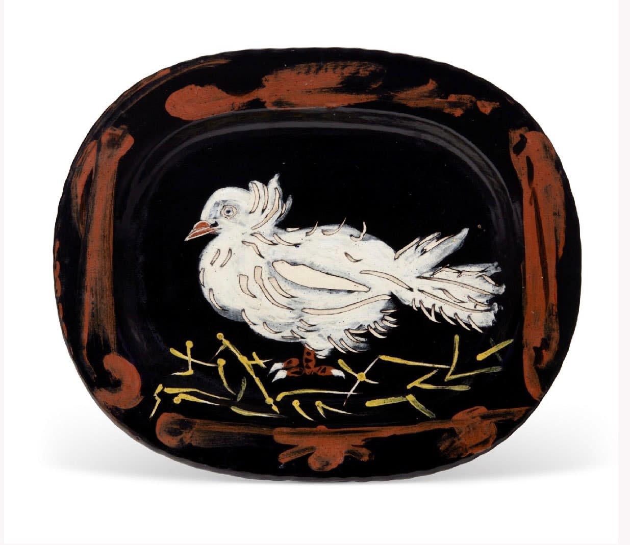 Pablo Picasso (1881-1973), Colombe sur lit de Paille (A.R. 79), 1949