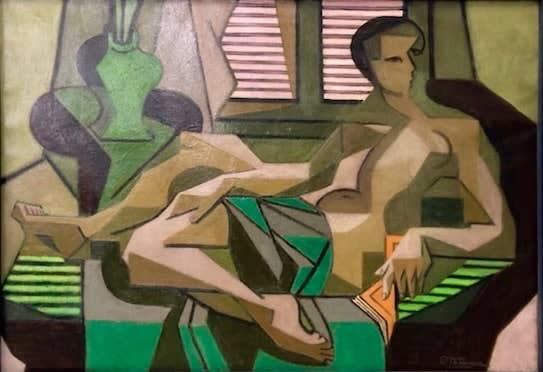 Jean Metzinger, Nu Couche a la Persienne, 1947