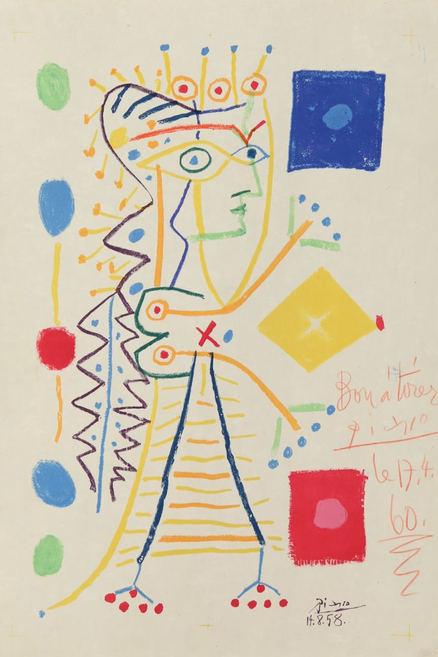 Pablo Picasso (1881-1973), Jacqueline (La Femme au Des), c. 1958