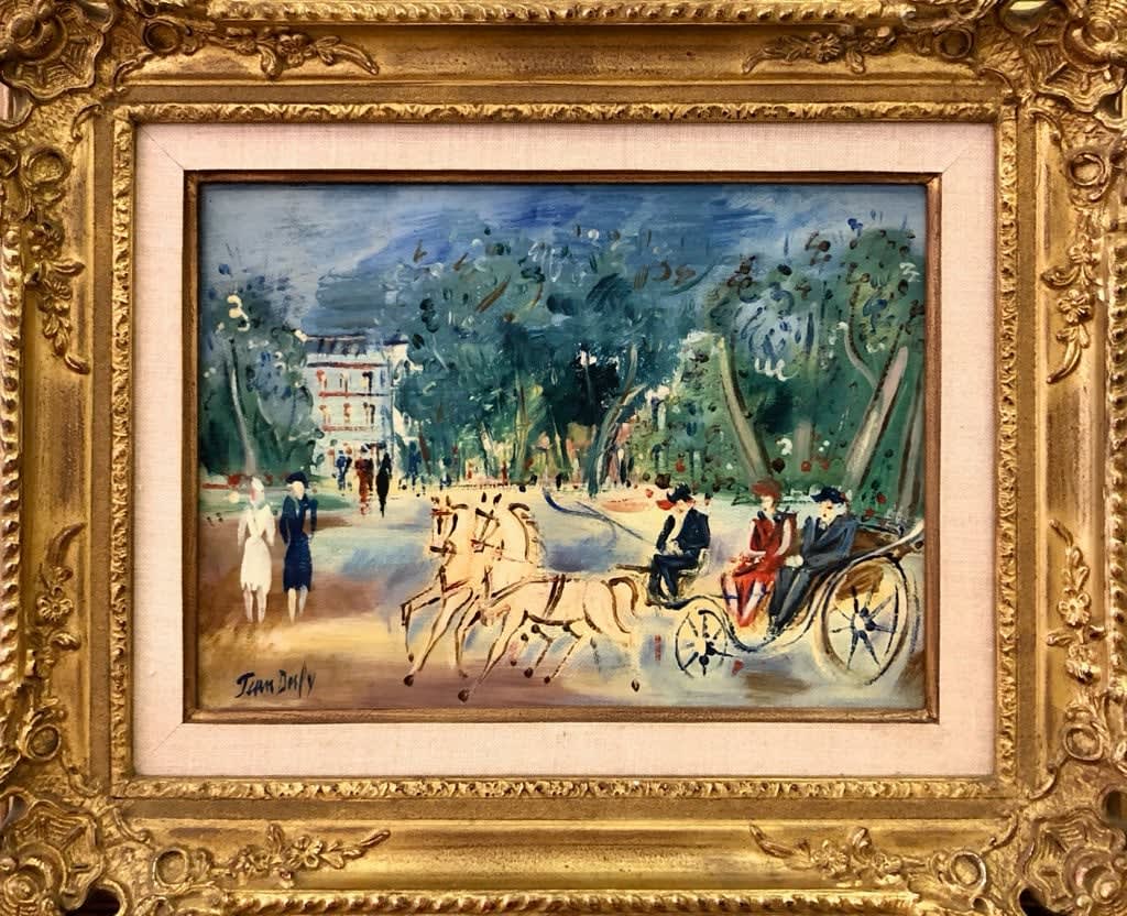 Jean Dufy (1888-1964), Caleche au Bois du Boulogne