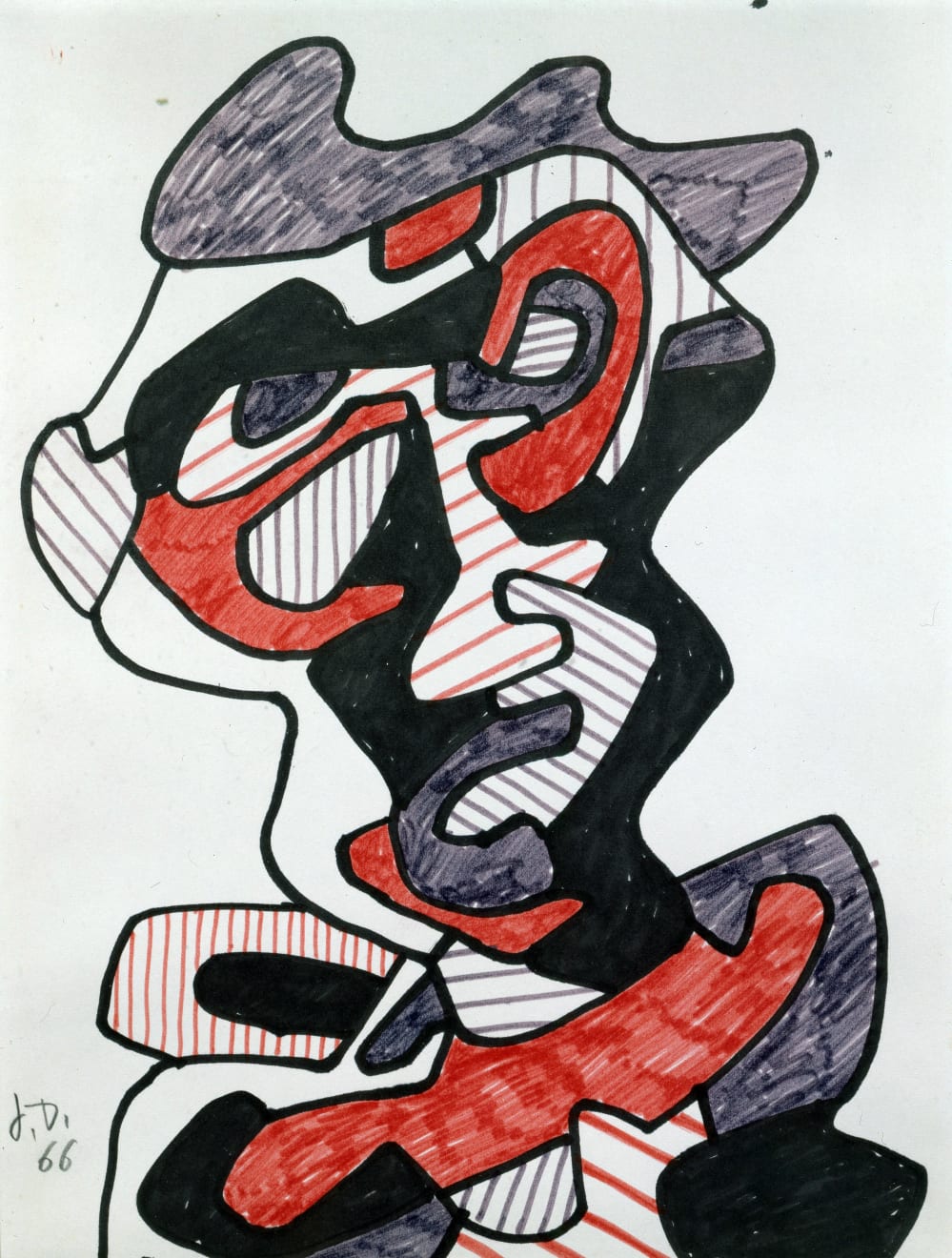 Jean Dubuffet, Personnage "Buste", L'Horloupe ll, #350, 1966