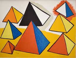 Alexander Calder, Hommage á Euclide, Composition IX, de la serie Elementary Memory « La mémoire élémentaire , 1976