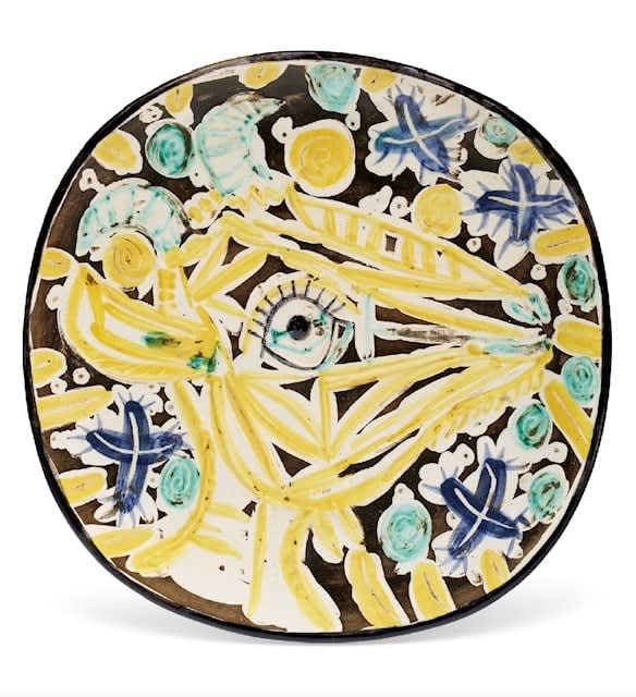 Pablo Picasso (1881-1973), Pablo Picasso Madoura Ceramic Plate 'Tête de chèvre de profil,'(A.R. 154 ), 1952