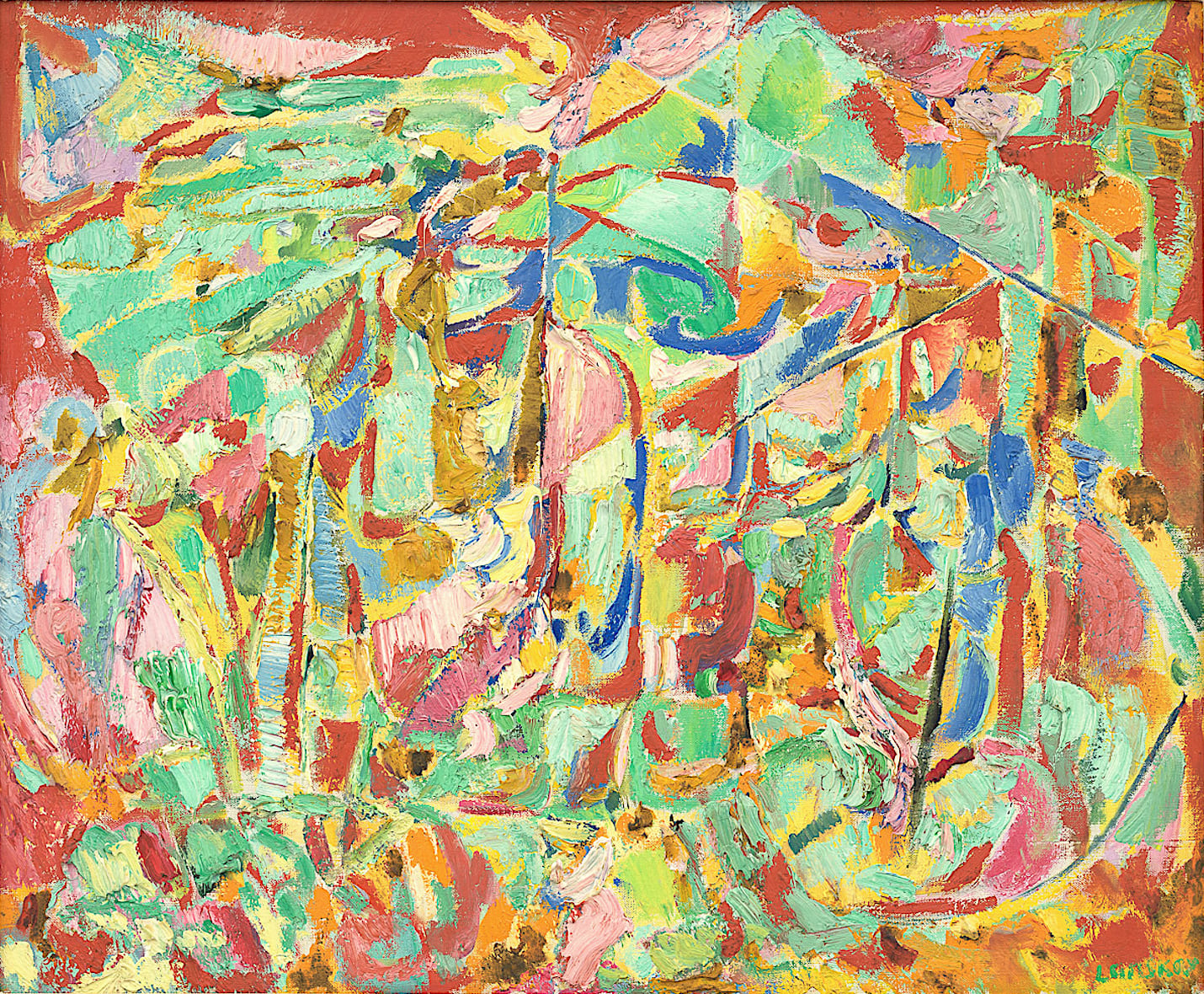 Andre Lanskoy (1902-1976), Rose Croustillant, 1957