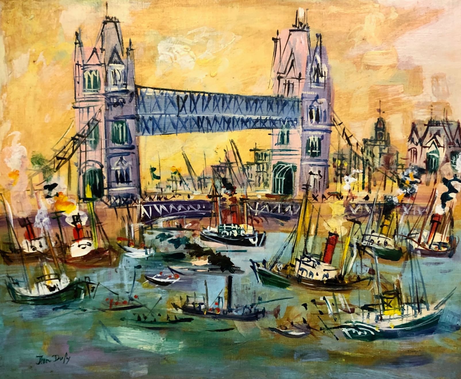 Jean Dufy (1888-1964), The London Tower Bridge (Bailly 1509), c. 1957