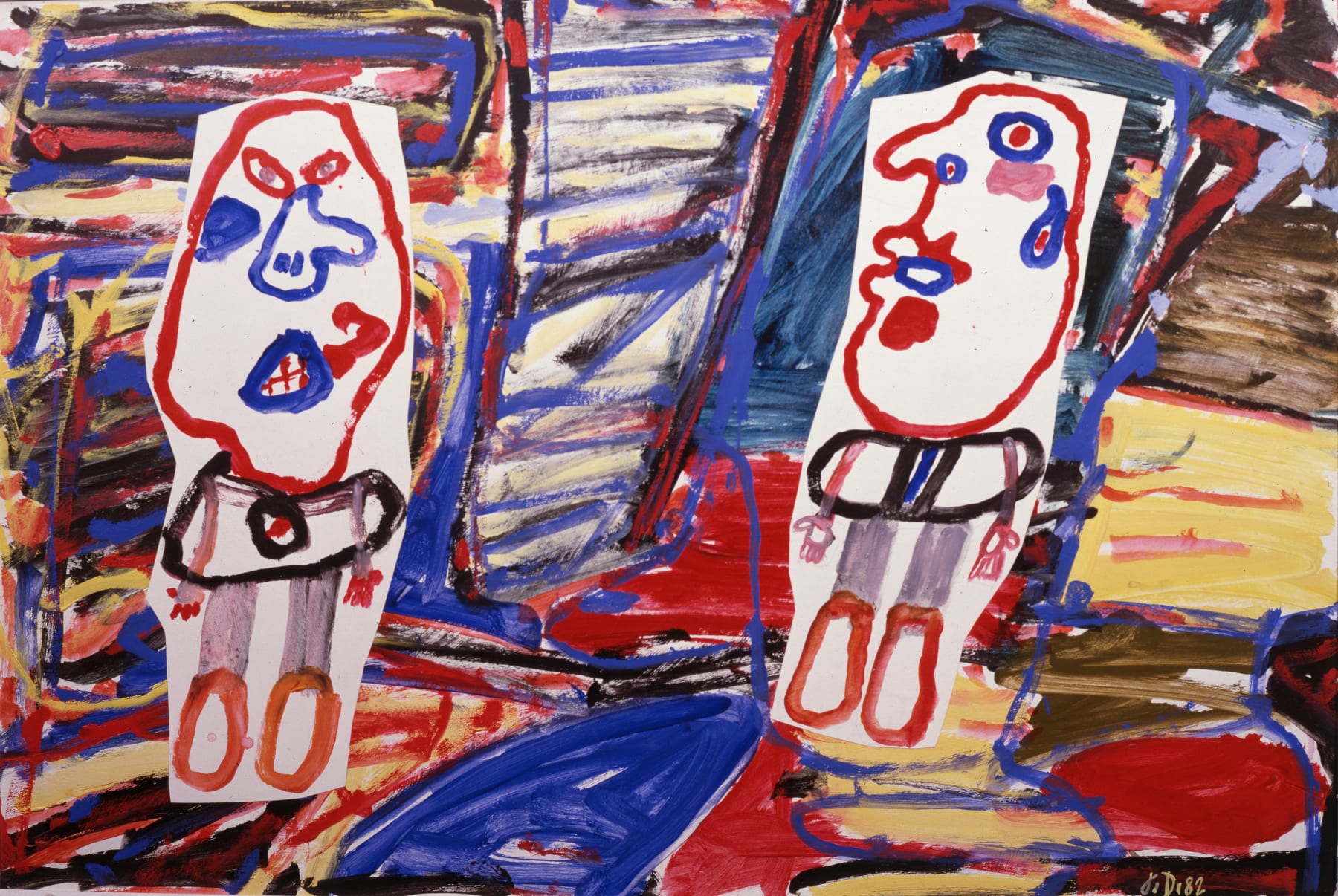 Jean Dubuffet (1901-1985), Site avec 2 Personnages/, 1982