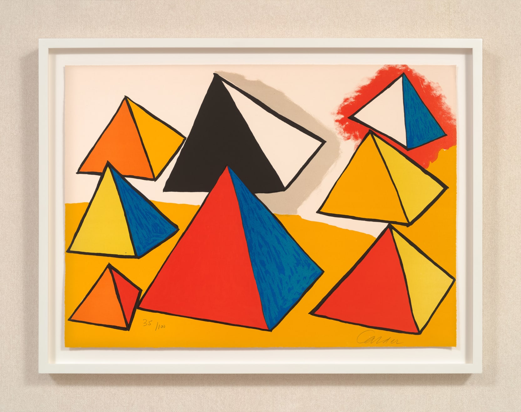 Alexander Calder, Hommage á Euclide, Composition IX, de la serie Elementary Memory « La mémoire élémentaire , 1976