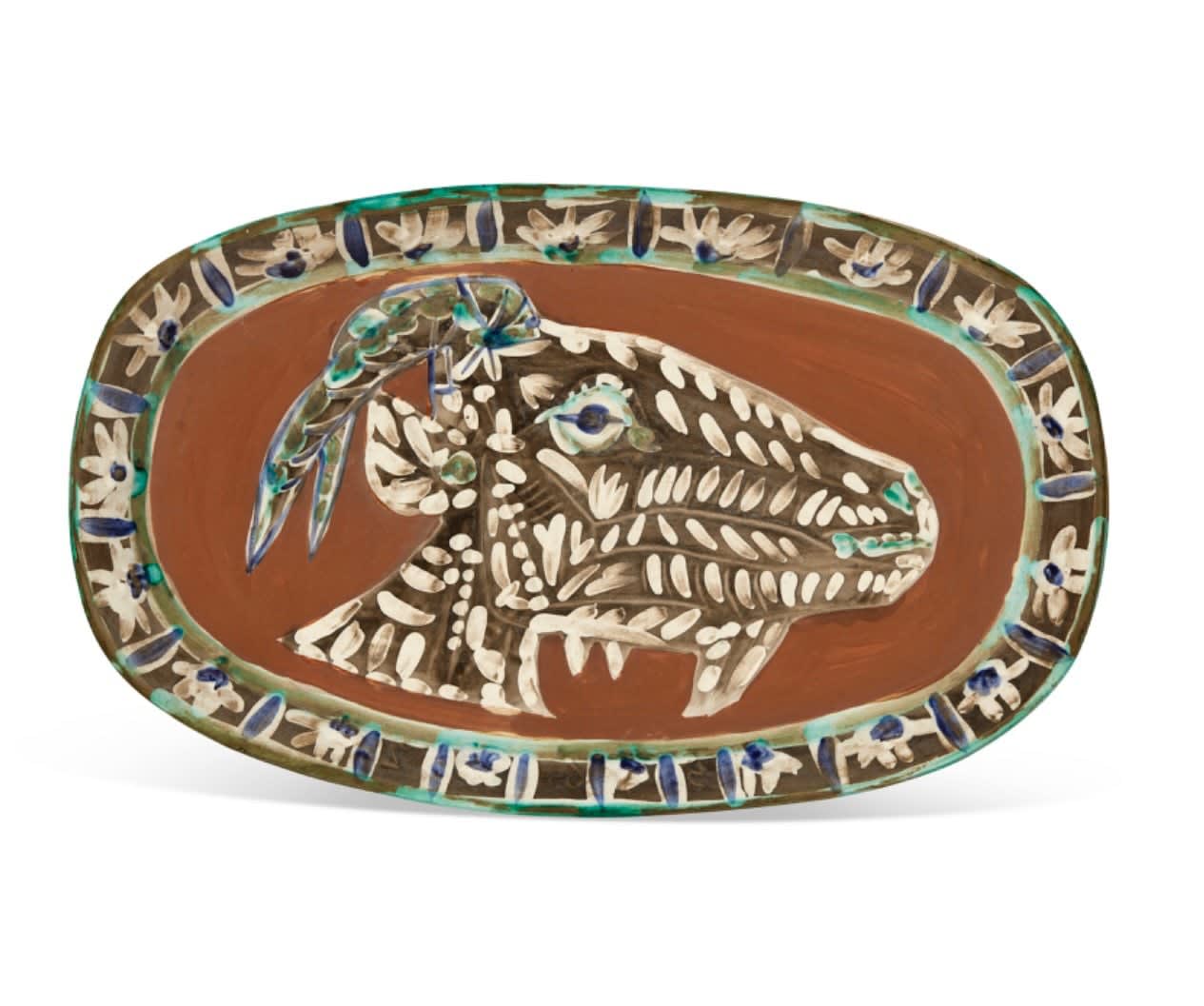 Pablo Picasso (1881-1973), Tete de Chevre de Profil (A.R. 146), 1952