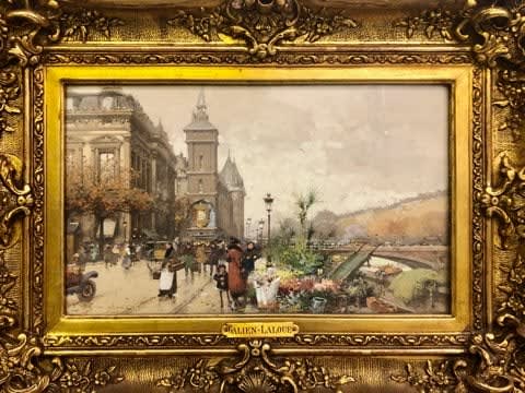 Eugene Galien-Laloue (1854-1941), Le Marche aux Fleurs (Quai de la Horloge Cat 36)