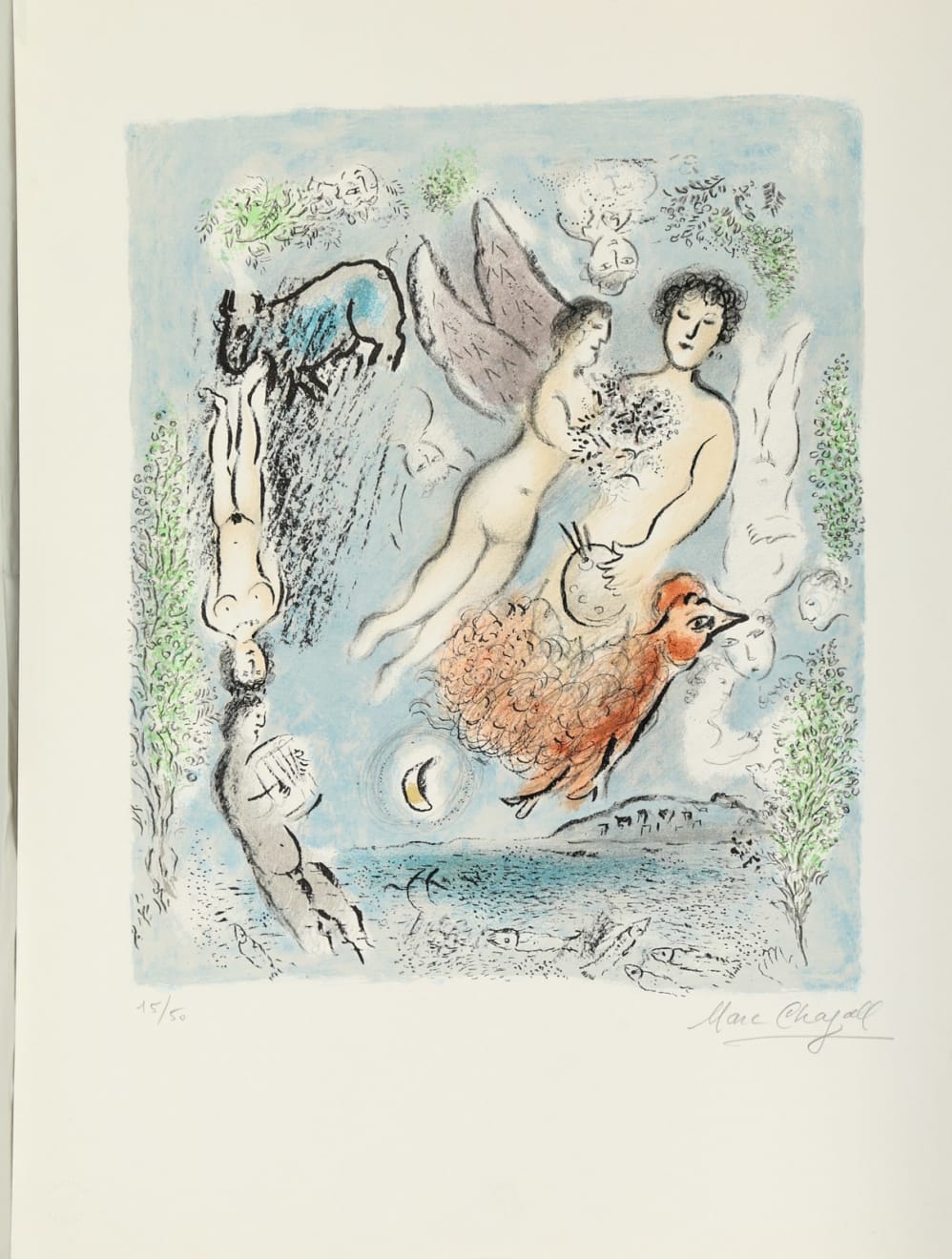 Marc Chagall (Russian-French, 1885-1985), L'Ile de Poros (M. 963), 1980