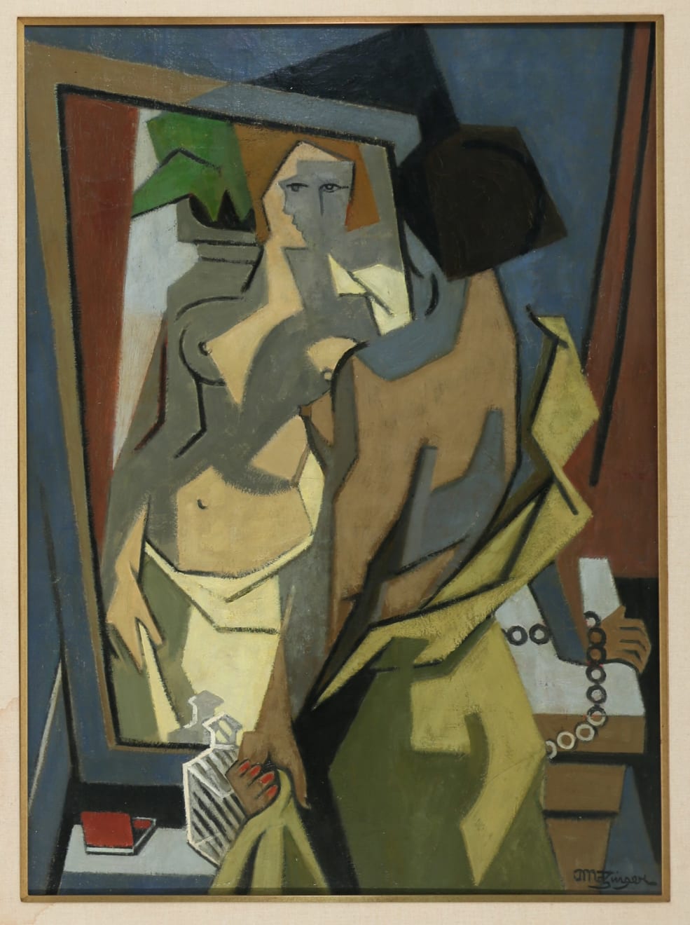 Jean Metzinger, ( 1883-1956), Devant Le Miroir, 1947