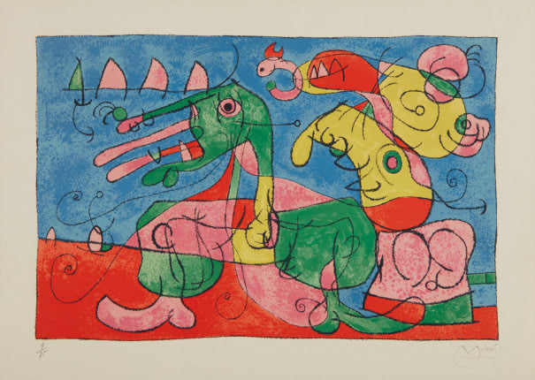 Joan Miro (Spanish, 1893-1983), Ubu Roi, Chez le Tsar, 1966