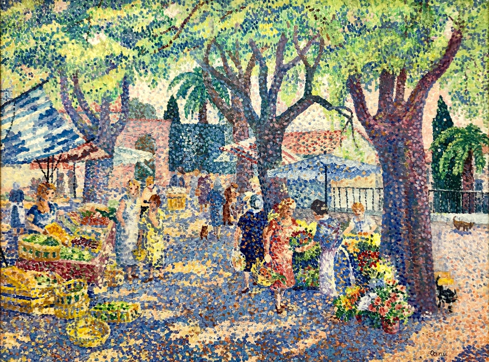 Yvonne Canu (1921-2007), Le Marche a Grimaud, c. 1955