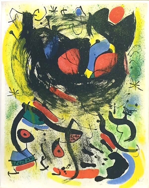 Joan Miro (Spanish, 1893-1983), The Seers (Les Voyants), Plate 1, 1970