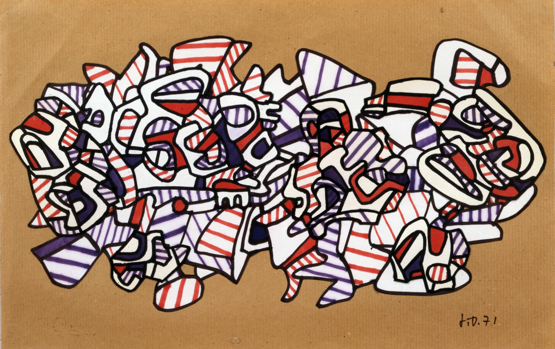 Jean Dubuffet, Bete Humaine p.242, 1971