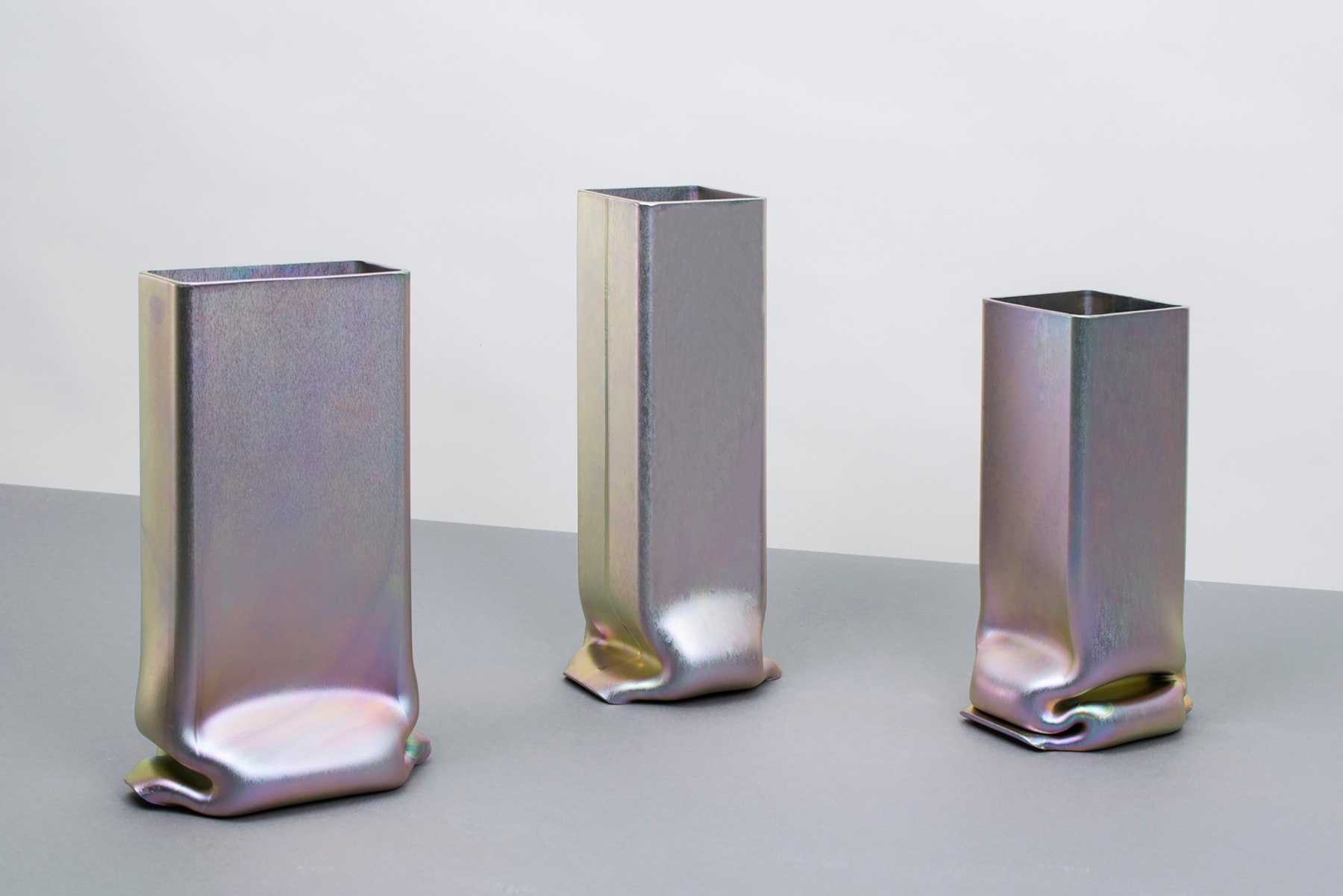Tim Teven, Stačiakampė Vaza, chromuota / Vase Rectangular, Chrome, Vaza / vase