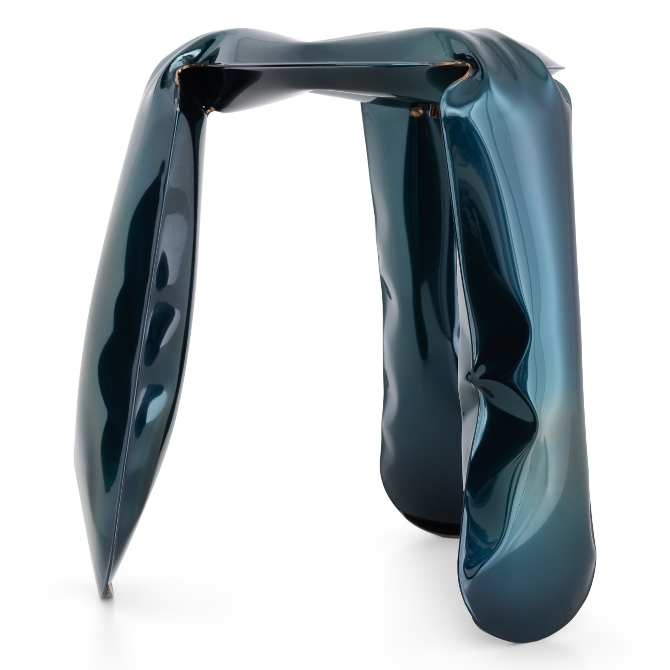 Oskar Zieta, Plopp standard stool heat cosmic blue, 2021