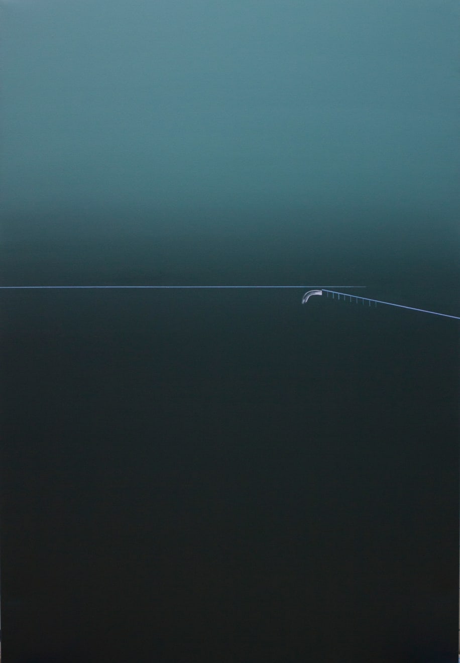 Linas Jusionis, Čiurkšlė žalioje tuštumoje / A flow in the green void, 2022
