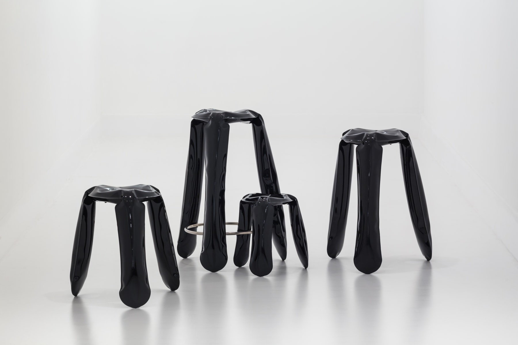 Oskar Zieta, Plopp standard stool heat cosmic blue, 2021