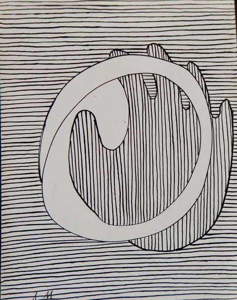 Antanas Mončys, Hand on circle, 1970