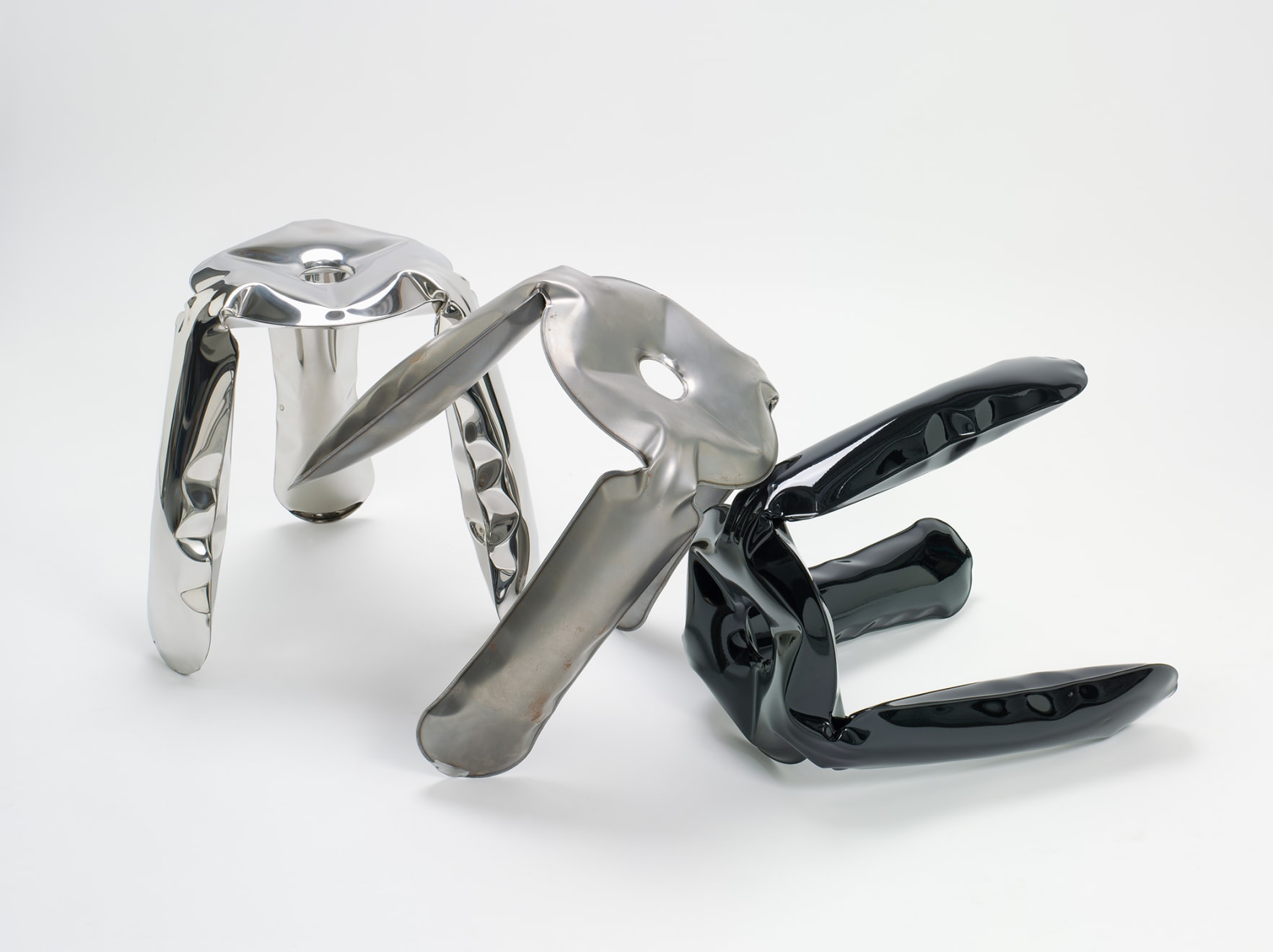 Oskar Zieta, Plopp standard stool inox, 2021