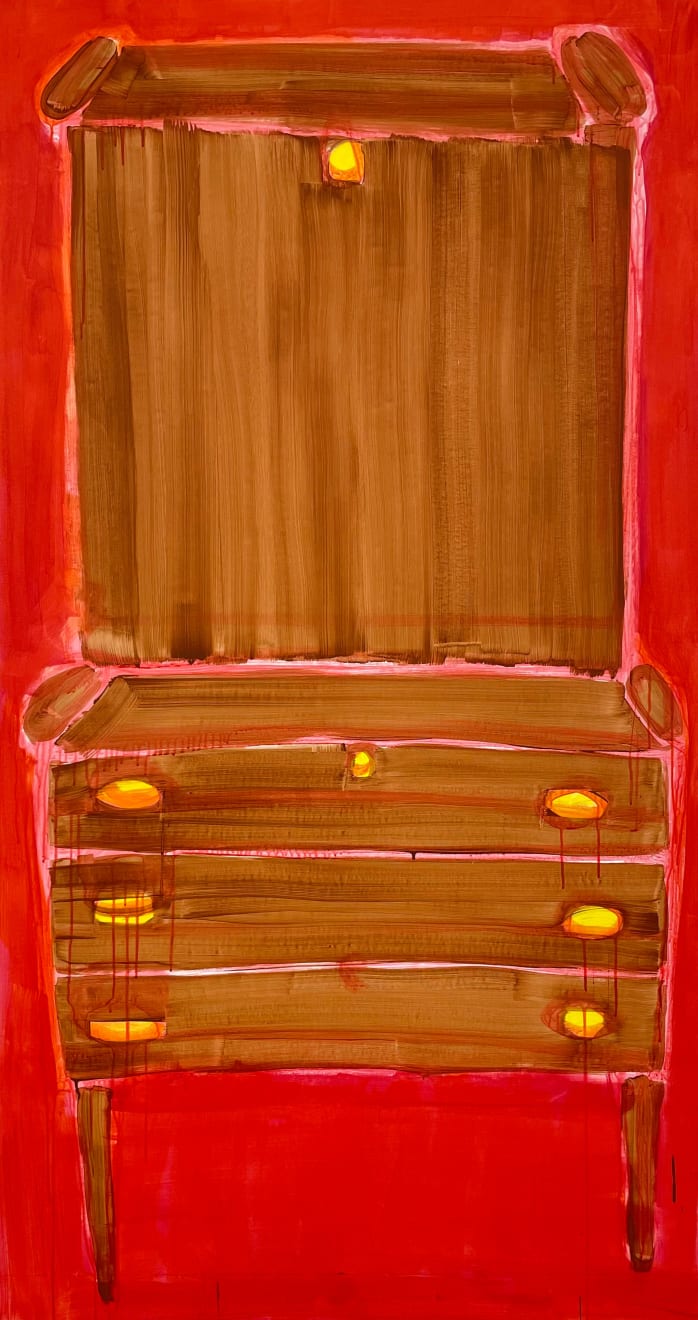 Dominykas Sidorovas, Empty cabinet. Empty villa. Red toilet walls., 2022