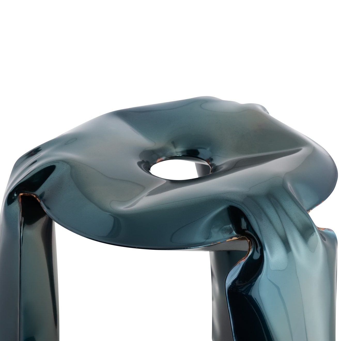 Oskar Zieta, Plopp standard stool heat cosmic blue, 2021