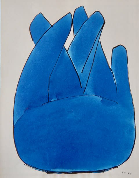 Antanas Mončys, Hand on flowers, 1969