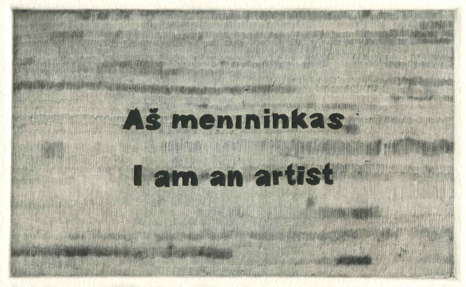 Laura Grybkauskaitė, Sako – menininkas / Says – Artist, 2012