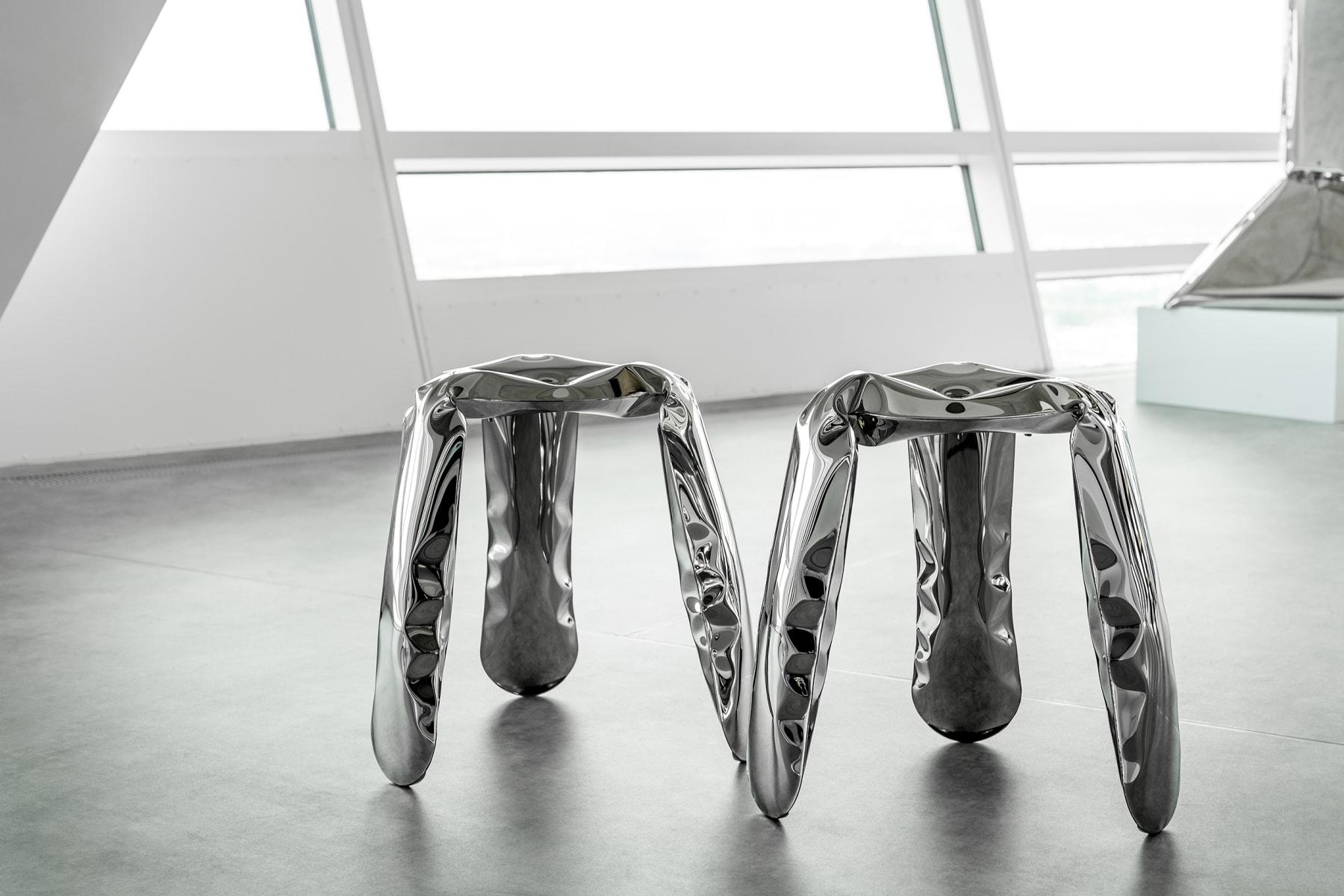 Oskar Zieta, Plopp standard stool inox, 2021