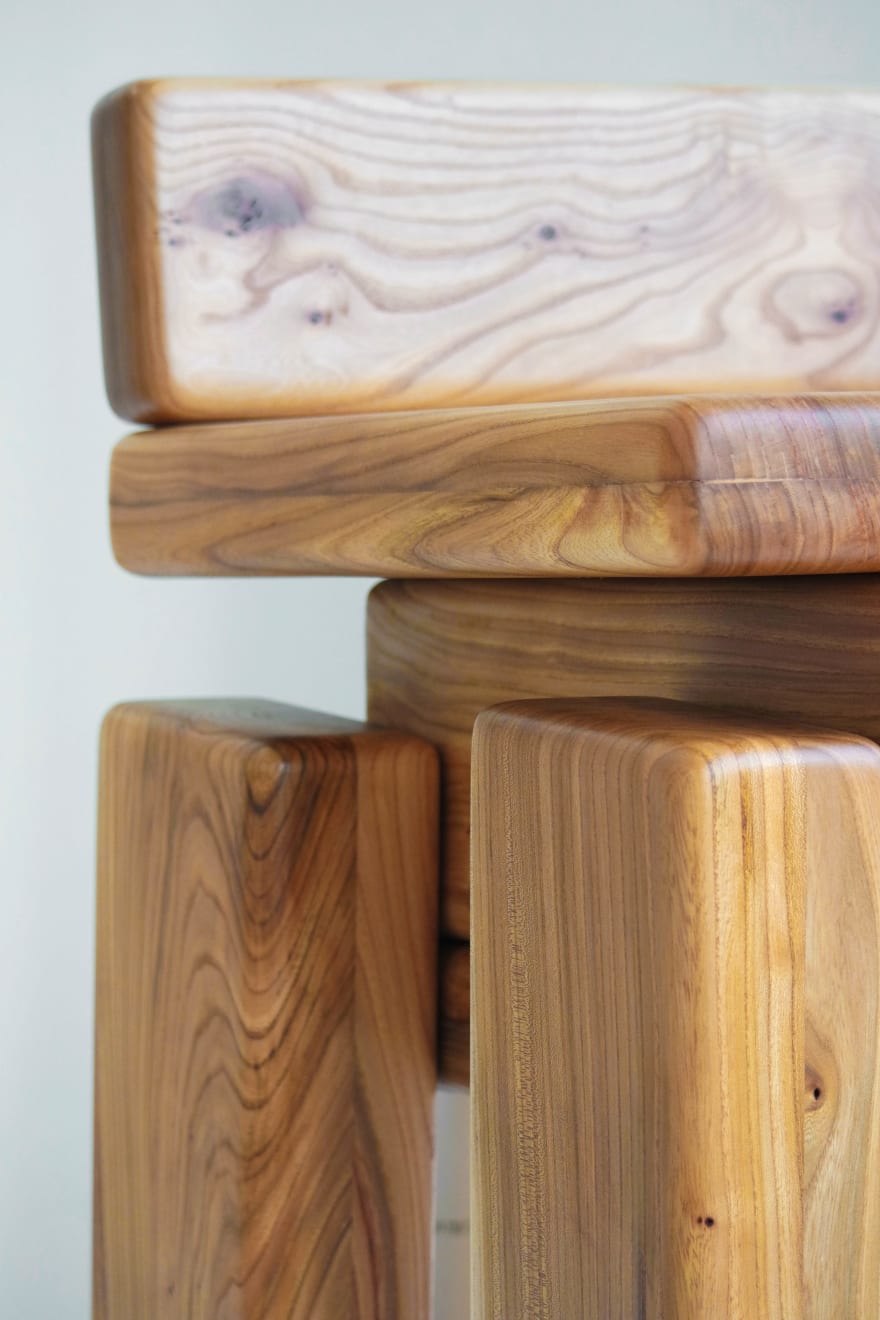 Onno Adriaanse, Medinis fotelis - Elm / Timber Armchair - Elm, Fotelis / Armchair