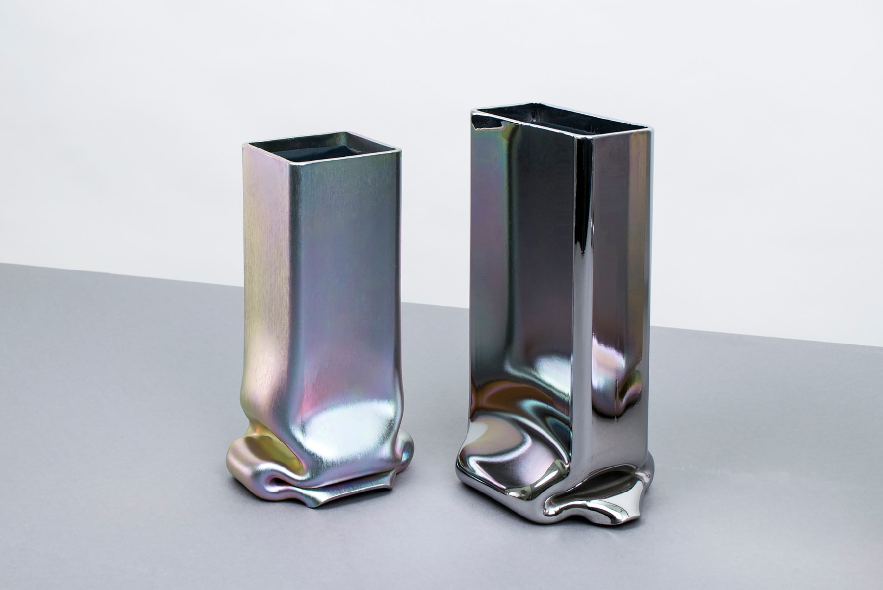 Tim Teven, Stačiakampė Vaza, chromuota / Vase Rectangular, Chrome, Vaza / vase