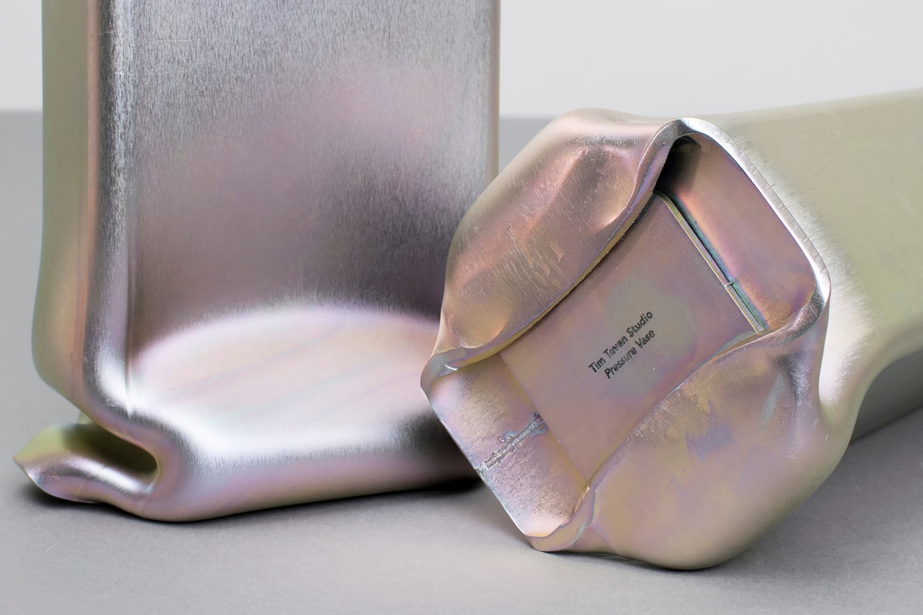 Tim Teven, Stačiakampė Vaza, chromuota / Vase Rectangular, Chrome, Vaza / vase