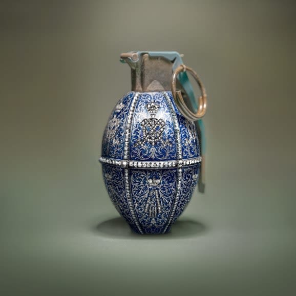 David Krovblit, Fabergé Grenade - Blue Diamond, 2021
