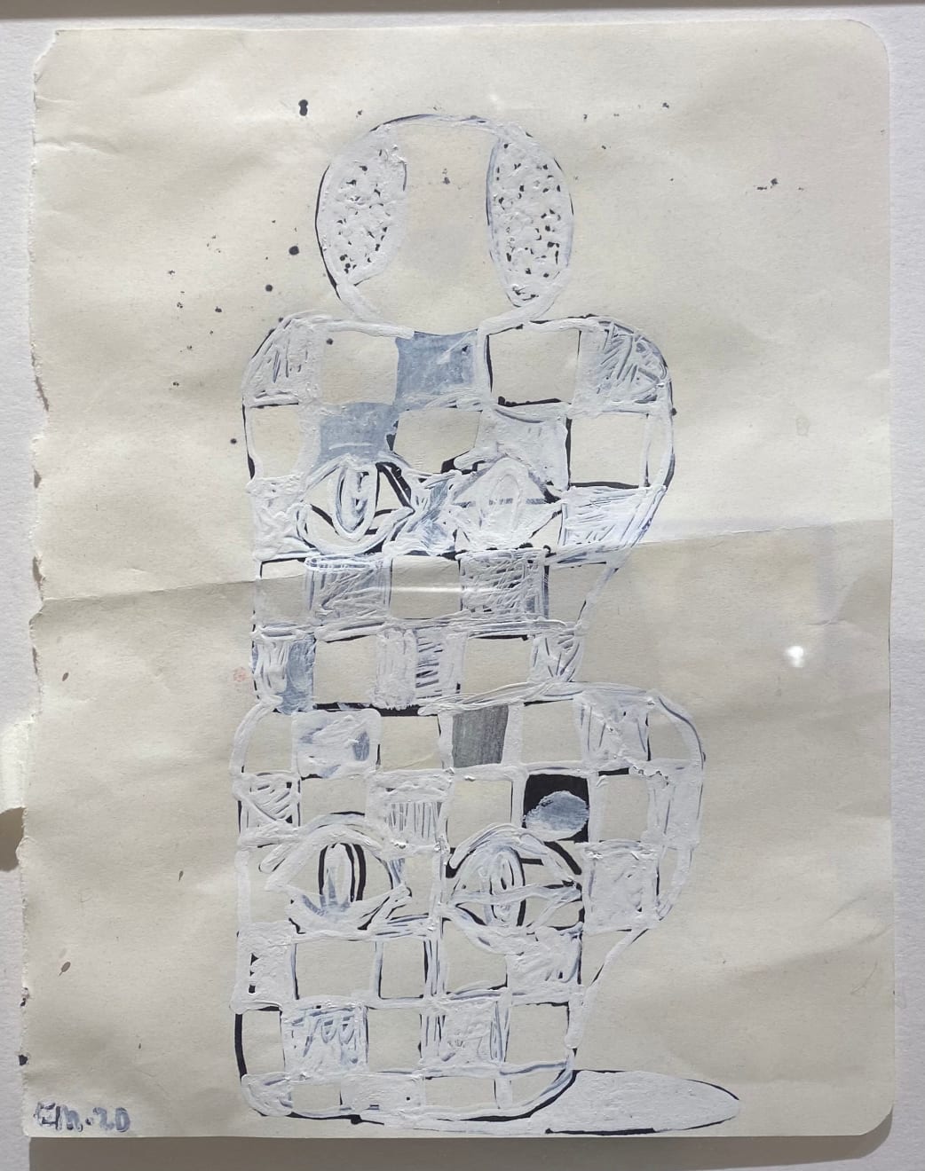 Eddie Martinez, Blockhead White, 2020