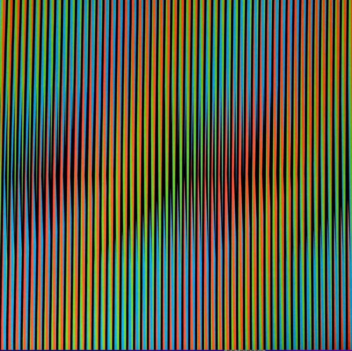 Carlos Cruz-Diez, Induction Chromatique a Double Fréquence RGB Serie Semana - Viernes, 2013, 2013