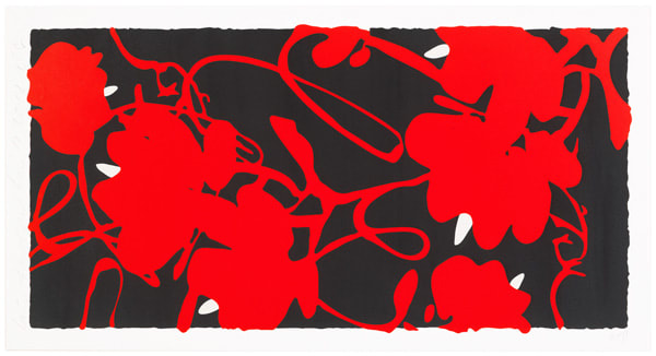 Donald Sultan, Lantern Flowers Red, Feb 17, 2013, 2013