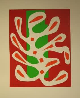 Henri Matisse, White Alga On Red and Green Ground