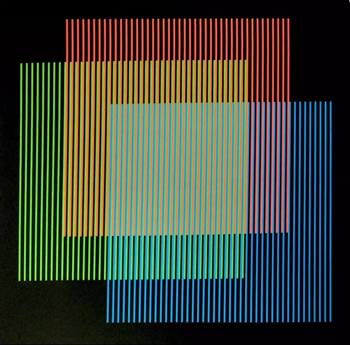 Carlos Cruz-Diez, Addition Chromatique RGB Serie Semana - Lunes, 2013, 2013