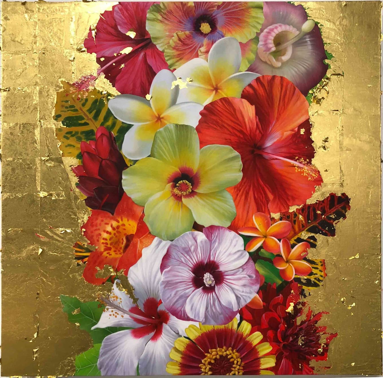 Dzine/ Carlos Rolón, Bahamian Love Vine VI (Spanish gold), 2017