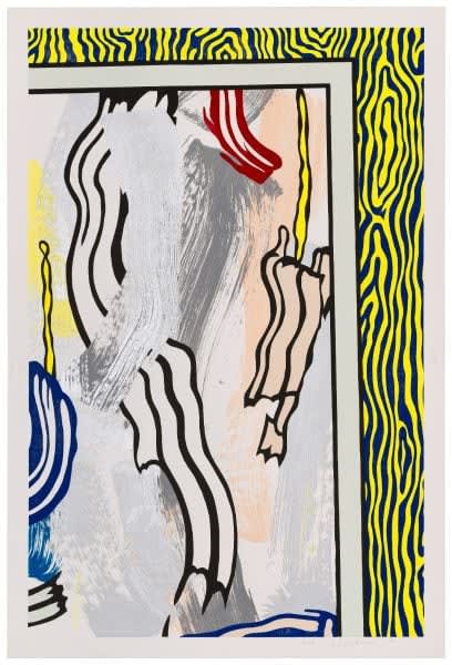 Roy Lichtenstein, Painting on Blue and Yellow Wall ( corlett 208), 1984