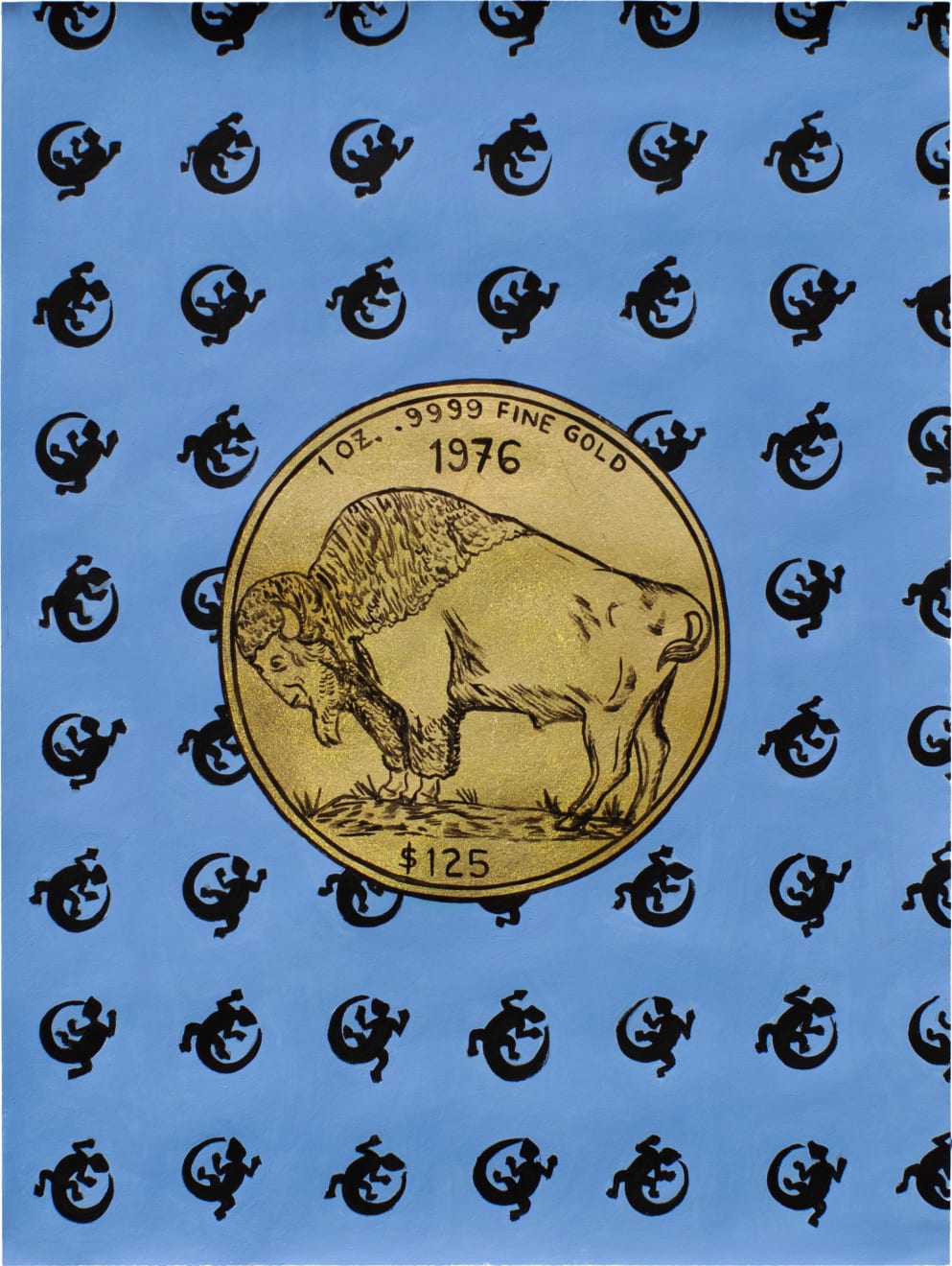 Eduardo Sarabia, Gold Buffalo Coin 1976, 2022